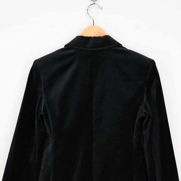 J.Crew Single Breasted Alexandra Sleek Velvet Black Blazer Size 00 NWT - Picture 9 of 11